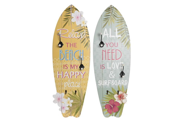 DKD Home Decor Perchero Pared Mediterraneo Amarillo Verde Menta Madera 7 x 90 x 30 cm (2 Unidades) DKD Home Decor Perchero Pared Mediterraneo Amarillo Verde Menta Madera 7 x 90 x 30 cm (2 Unidades)