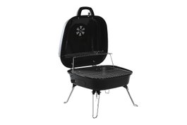 DKD Home Decor Barbacoa Negro Plateado 42 x 34 x 44.5 cm