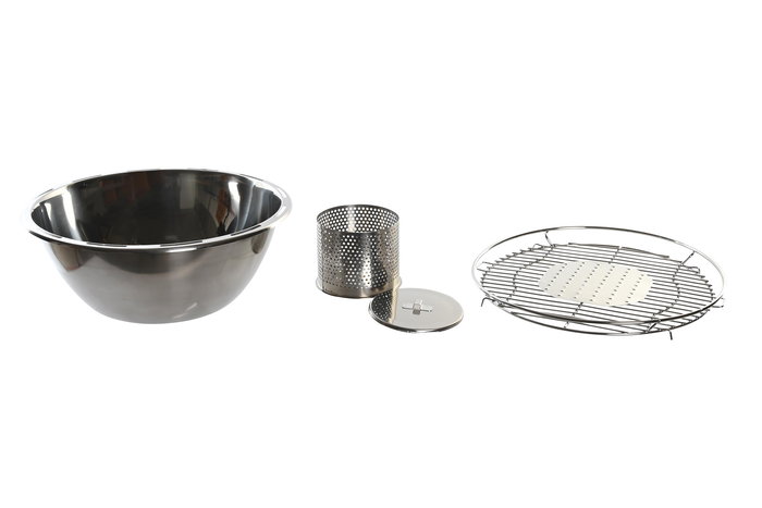 DKD Home Decor Barbacoa Negro Plateado Acero y PVC 34.5 x 25 x 34.5 cm DKD Home Decor Barbacoa Negro Plateado Acero y PVC 34.5 x 25 x 34.5 cm