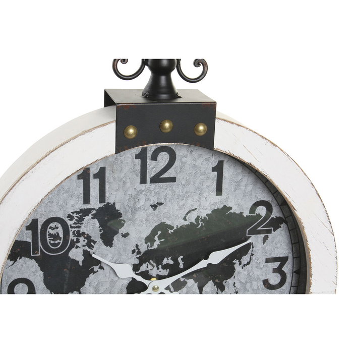 DKD Home Decor Reloj de Pared Mapamundi Pack de 2 unidades