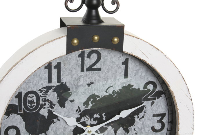 DKD Home Decor Reloj de Pared Mapamundi Pack de 2 unidades