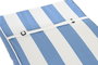 DKD Home Decor Cojín para Silla de Terraza y Jardín, Azul Celeste y Blanco, 42 x 5 x 115 cm