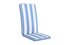 DKD Home Decor Cojín para Silla de Terraza y Jardín, Azul Celeste y Blanco, 42 x 5 x 115 cm