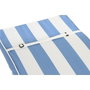 DKD Home Decor Cojín para Silla de Poliéster con Rayas, Azul Celeste y Blanco