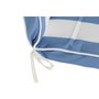 DKD Home Decor Cojín para Silla de Poliéster con Rayas, Azul Celeste y Blanco