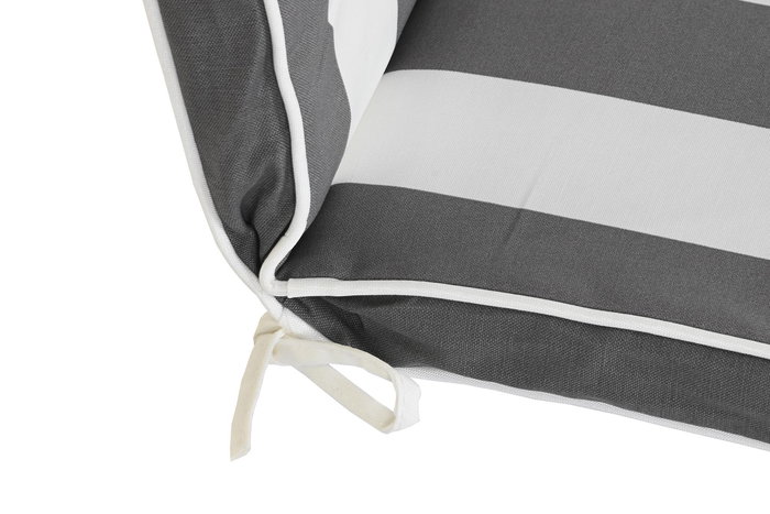 DKD Home Decor Cojín Silla Terraza y Jardín Gris Blanco 42 x 5 x 115 cm