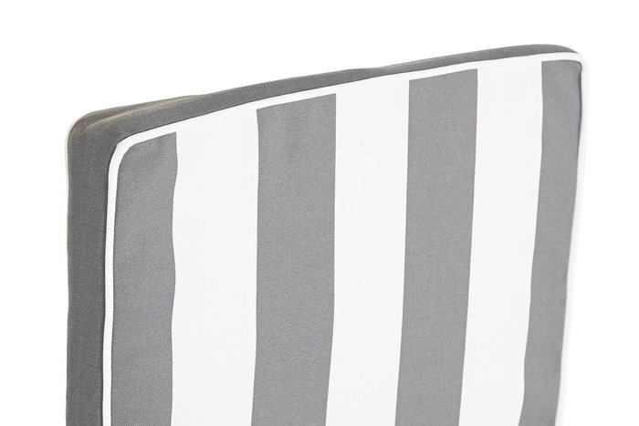 DKD Home Decor Cojín Silla Terraza y Jardín Gris Blanco 42 x 5 x 115 cm
