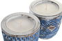 DKD Home Decor Vela Mediterraneo Azul Blanco 15 x 15 x 15 cm (2 Unidades)