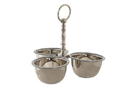 DKD Home Decor Centro de Mesa Aluminio y Acrílico Cromado Plateado CAMILA