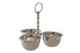 DKD Home Decor Centro de Mesa Aluminio y Acrílico Cromado Plateado CAMILA
