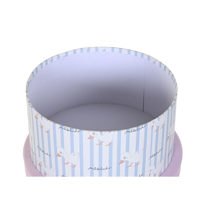 DKD Home Decor Set de 10 Cajas de Cartón Patitos Rosa