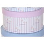 DKD Home Decor Set de 10 Cajas de Cartón Patitos Rosa