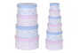 DKD Home Decor Patito Lindo 23 Caja Rosa Azul Set de 10 Piezas 37.5 x 18 x 37.5 cm