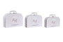 DKD Home Decor Caja Patito lindo 23 Baby Rosa Multicolor 28 x 20 x 9.5 cm Set de 3