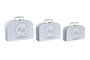 DKD Home Decor Caja Baby Patito Lindo 23 Set de 3 Piezas Azul Multicolor 9.5 x 20 x 28 cm