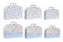 DKD Home Decor Set de 3 Cajas de Cartón y Metal Multicolor PLAYA 23 (Surtido de 2)