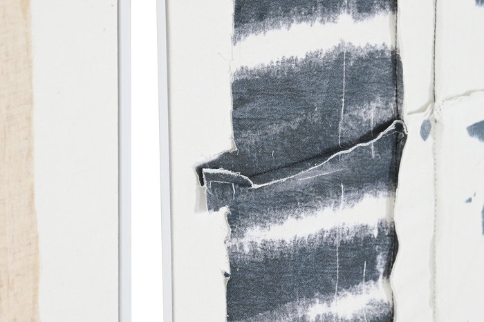 DKD Home Decor Cuadro Abstracto Azul Beige 4.5 x 90 x 60 cm (2 Unidades) Lienzo, Poliéster, PS, Pino