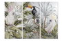 DKD Home Decor Set de 3 Cuadros sobre Lienzo Abeto Tropical 90x3x190 cm