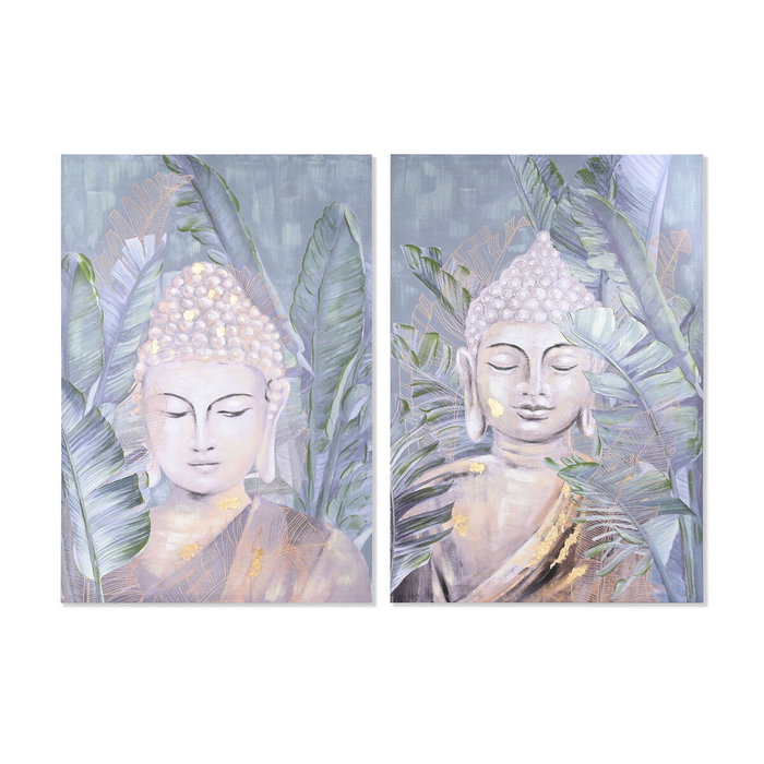 DKD Home Decor Cuadro Lienzo Buda Tropical 80x120 cm (Pack de 2) de 2,8 cm de grosor DKD Home Decor Cuadro Lienzo Buda Tropical 80x120 cm (Pack de 2) de 2,8 cm de grosor