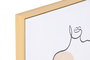 DKD Home Decor Cuadro Mujer Abstracto Estilo Scandi Blanco Beige Lienzo PS 70 x 50 x 3.5 cm (2 Unidades) Hecho a Mano