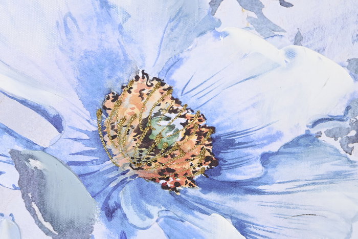 DKD Home Decor Cuadro Tradicional Azul Blanco Lienzo 60 x 80 x 3.5 cm (2 Unidades)