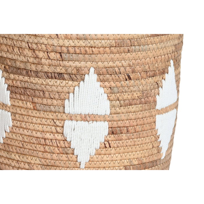 DKD Home Decor Set de 3 Cestas de Seagrass y Cuerda Natural