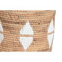 DKD Home Decor Set de 3 Cestas de Seagrass y Cuerda Natural