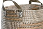 DKD Home Decor Cesta Tropical Natural Amarillo Seagrass 34 x 27 x 45 cm Set de 2