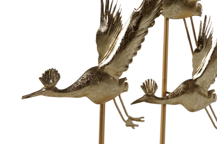 DKD Home Decor Decoración Metal Garzas Dorado