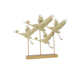 DKD Home Decor Decoración Metal Garzas Dorado