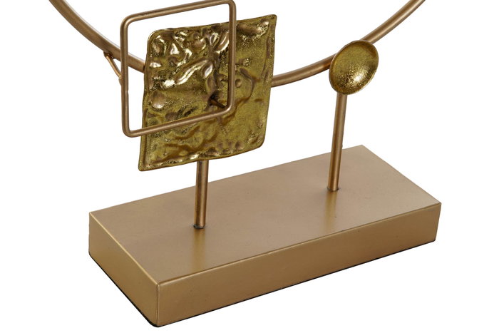 DKD Home Decor Decoración de Metal Garzas Azul y Dorado 51x51 cm
