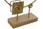 DKD Home Decor Decoración de Metal Garzas Azul y Dorado 51x51 cm
