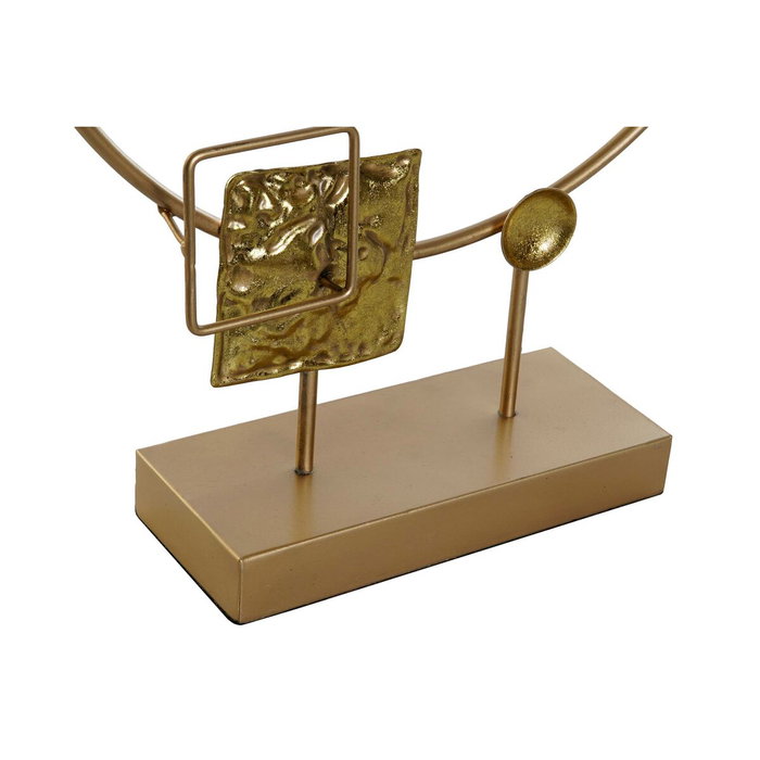 DKD Home Decor Decoración de Metal Garzas Azul y Dorado 51x51 cm