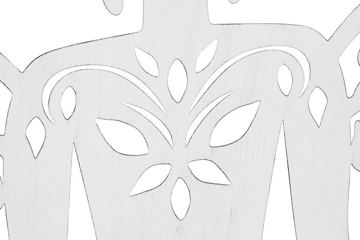 DKD Home Decor Decoración Pared Oriental Blanco Negro Metal Buda 100 x 100 x 1 cm (2 Unidades)