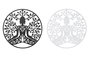 DKD Home Decor Decoración de Pared Metal Buda Surtido de 2