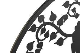 DKD Home Decor Decoración Pared Oriental Blanco Negro Metal Buda 100 x 100 x 1 cm (2 Unidades)