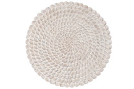 DKD Home Decor Decoracion Pared Indio Blanco Natural 3 x 120 x 120 cm