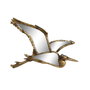DKD Home Decor Decoración Pared Glam Dorado Resina Espejo Garza 26 x 2 x 35.5 cm