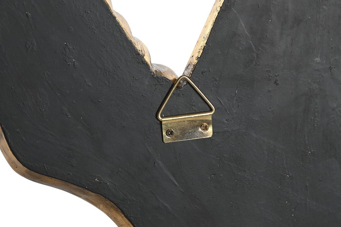 DKD Home Decor Decoración Pared Dorado Resina Espejo Gaviota 32.5 x 3 x 28 cm