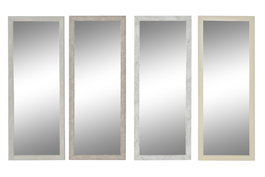 DKD Home Decor Espejo Tradicional Blanco Beige 2 x 95.5 x 36 cm (4 Unidades)