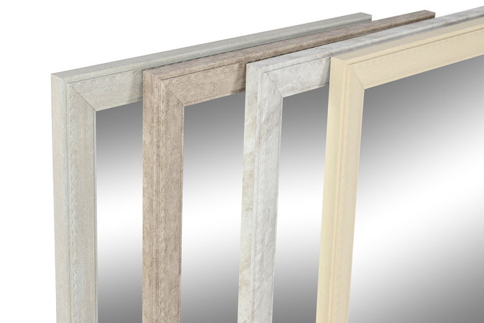 DKD Home Decor Espejo Tradicional Blanco Beige 2 x 95.5 x 36 cm (4 Unidades)