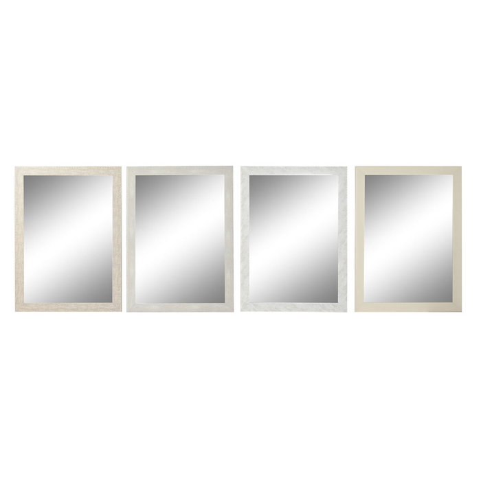 DKD Home Decor Set de 4 Espejos Soft Tropic Surtido 70x2x97 cm