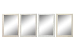 DKD Home Decor Espejo Tradicional Blanco Beige 70 x 97 x 2 cm