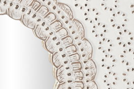 DKD Home Decor Espejo Indio Blanco Natural MDF Cristal 120 x 120 x 2.5 cm