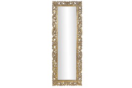 DKD Home Decor Espejo de Mango y Cristal Dorado 60x180 cm