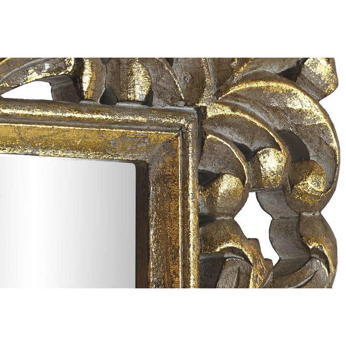 DKD Home Decor Espejo de Mango y Cristal Dorado 60x180 cm