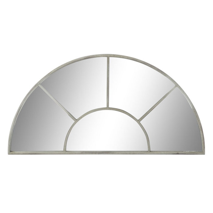 DKD Home Decor Espejo de Metal Ventana Envejecida Gris 122x62 cm