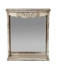DKD Home Decor Espejo Abeto MDF 125x76x12 Envejecido Blanco