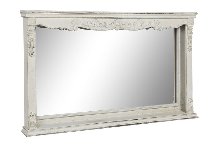 DKD Home Decor Espejo Vintage Blanco 125 x 12 x 76 cm