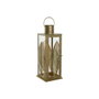 DKD Home Decor Farola de Metal con Hojas Dorado